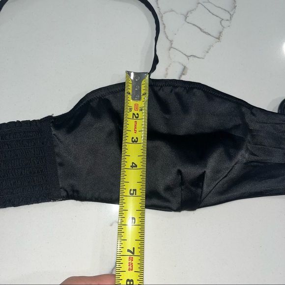 Victoria's Secret Black Satin Tie Front Bralette Sz.XL - Picture 8 of 12